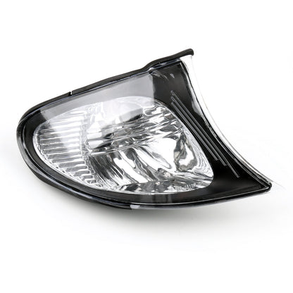 Luci d&#39;angolo Euro - Crystal Clear con finiture fumé per 02-05 BMW E46 3-Series 4Dr Generico