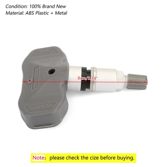 1 PZ TPMS Sostituire 25758220 Sensore di Pressione Pneumatici Auto Per 2005-2009 C6 Corvette Generico