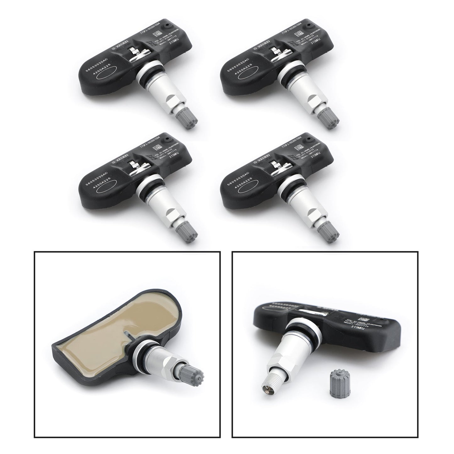 4 Di Set 56053030AC Sensore Pressione Pneumatici TPMS 315Mhz Per Chrysler Generico