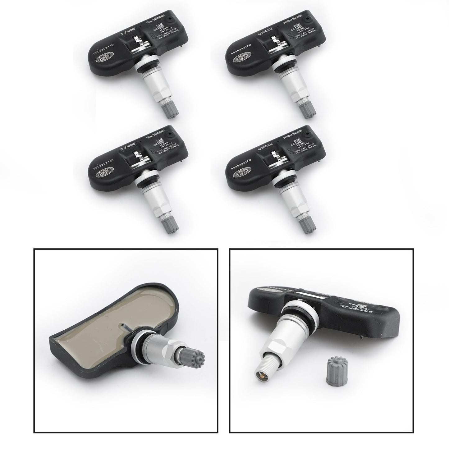 4 X 56053031AD TPMS Per Chrysler SENSORE PRESSIONE PNEUMATICI 433 MHz TS-CH10 Generico