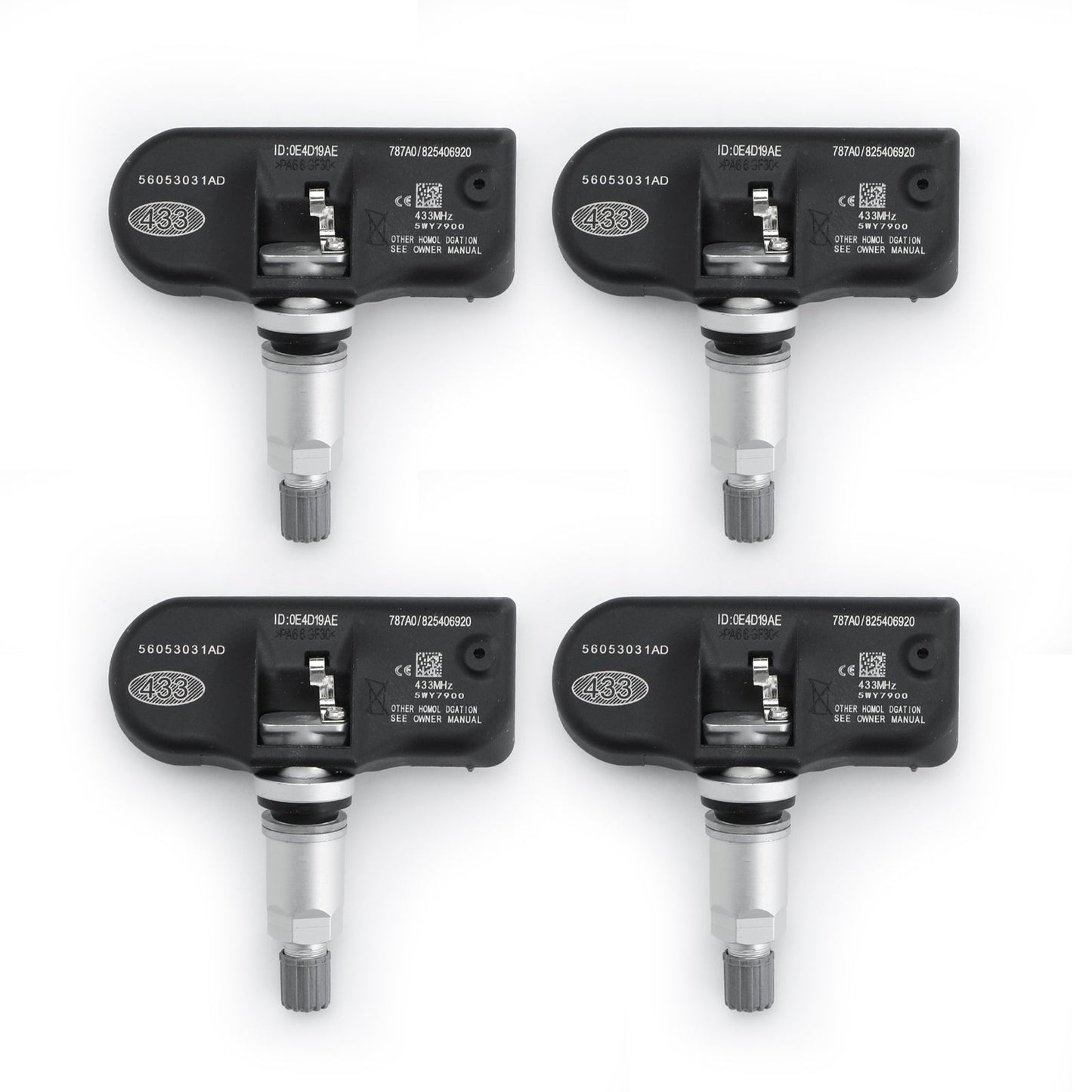 4 X 56053031AD TPMS Per Chrysler SENSORE PRESSIONE PNEUMATICI 433 MHz TS-CH10 Generico