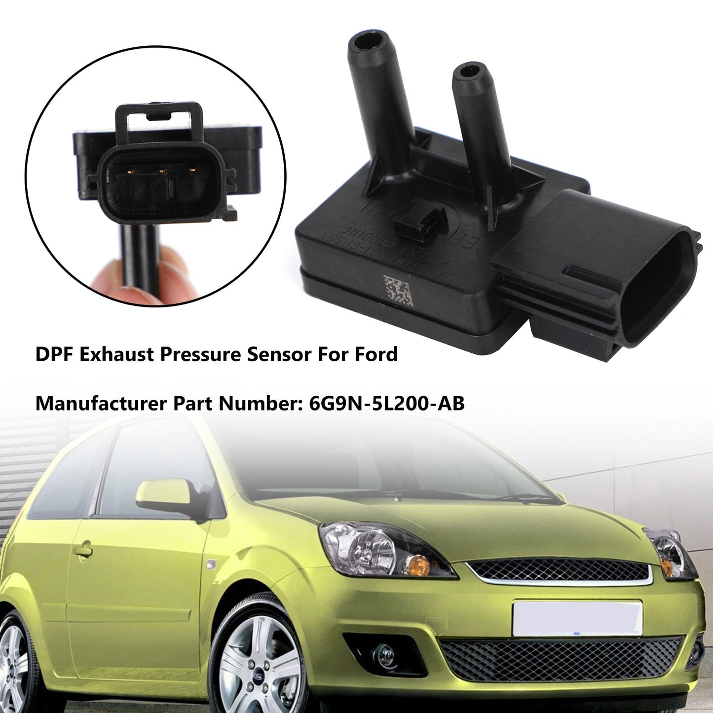Sensore di pressione di scarico DPF 6G9N-5L200-AB per Ford Fiesta Transit 2008-2017 generico