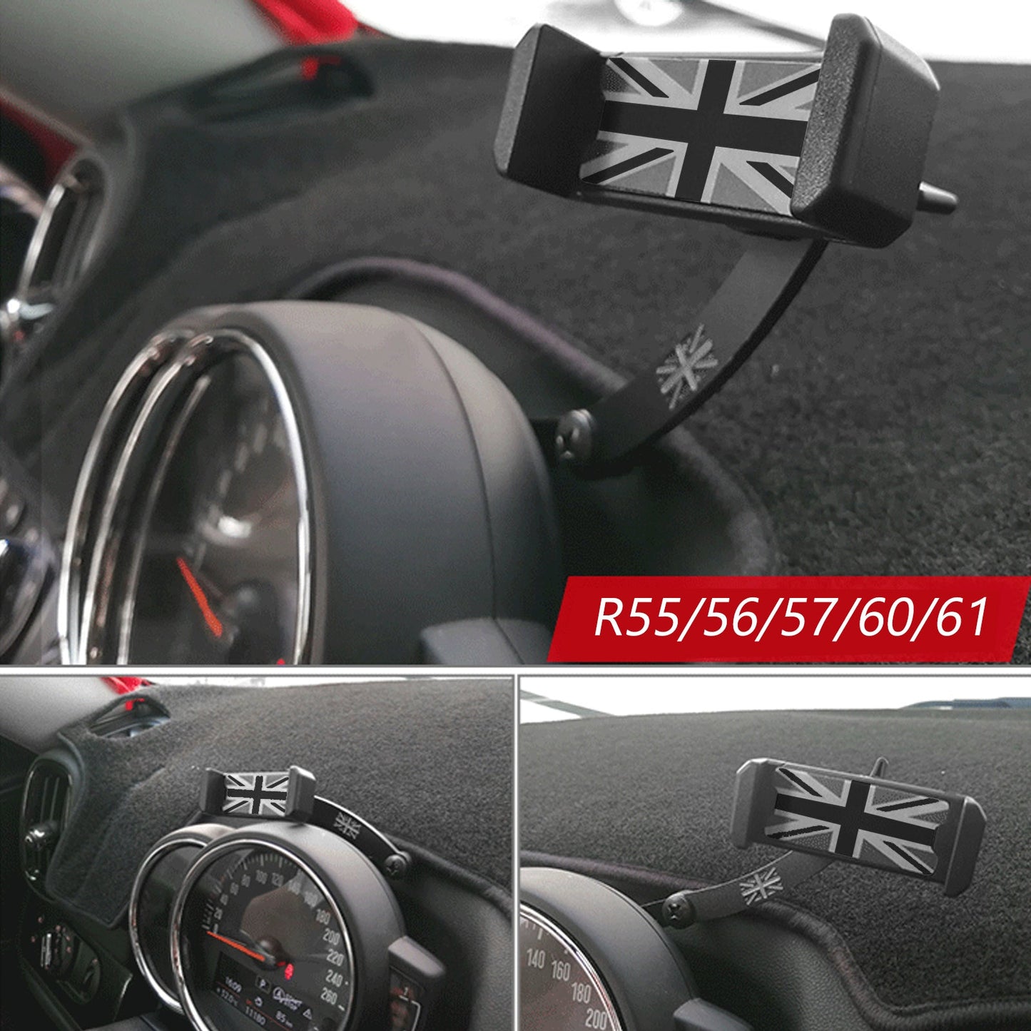Auto per pieghevole R55/56/57 Jack Holder Red Union GB Mount Mini cellulare Cooper generico