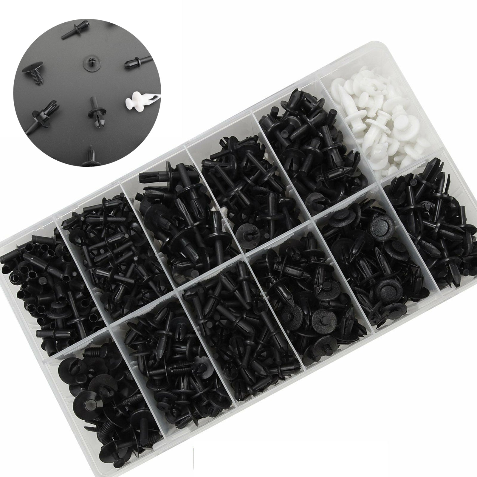 690PCS Fender Door Hood Bumper Trim Clips Body Retainer Assortment & Screwdriver