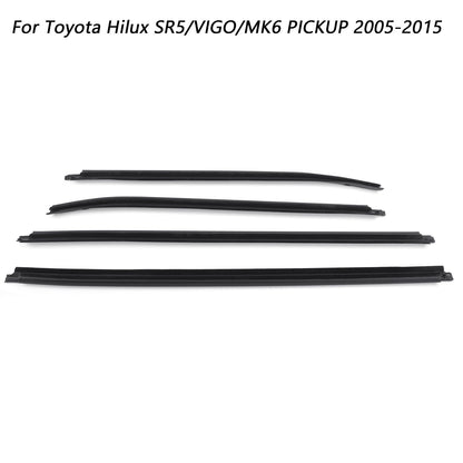 Weatherstrip 4 Guarnizione in gomma per porte per Toyota Hilux KUN26 KUN36 GGN25 TGN16 TGN36 Generico