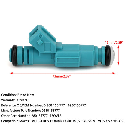 1x iniettori di carburante per Holden Commodore VG VN VL VQ VP VR VS VT VU VX VY V6 3.8L generico