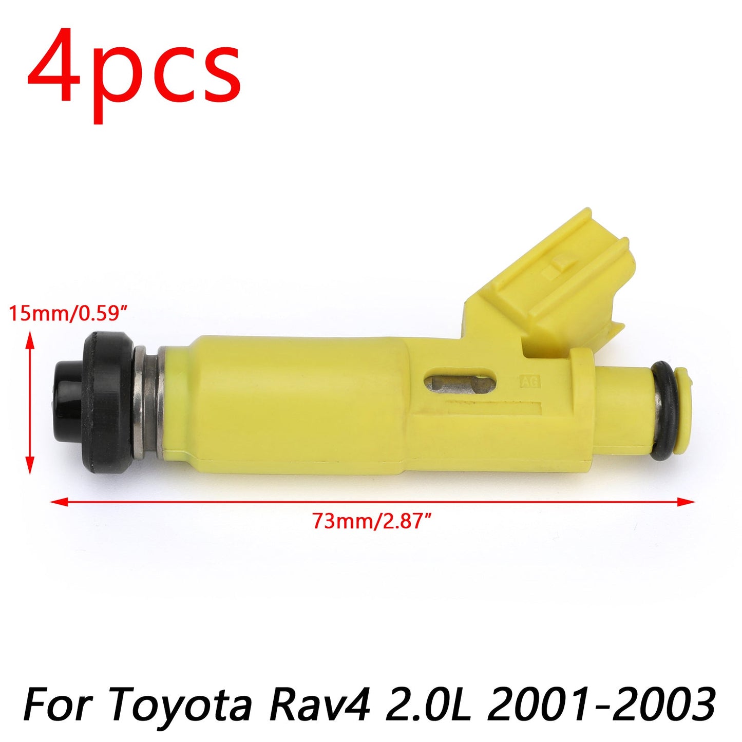 4 iniettori di carburante abbinati al flusso X per 23250-28050 2001-2003 Toyota Rav4 2.0L nuovo generico