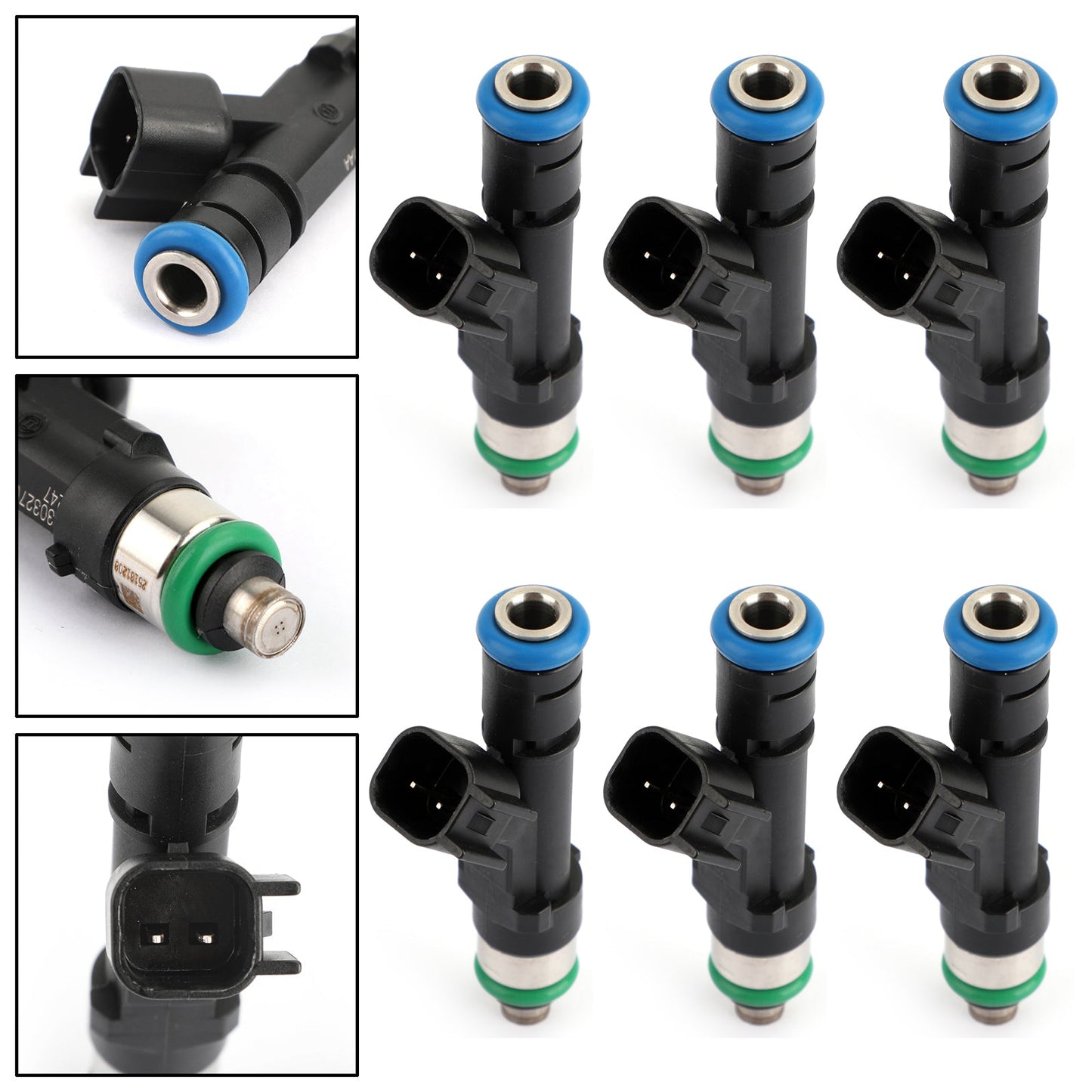 Set (6) iniettori di carburante per veicoli Mitsubishi 3.7L 0280158020 generico
