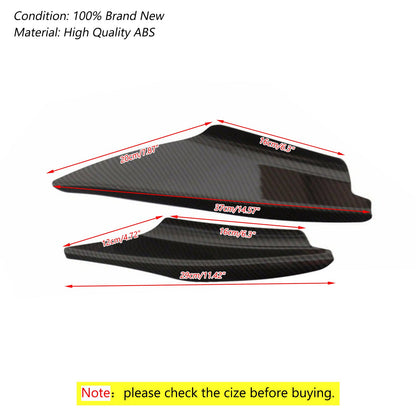4 pezzi Canard per spoiler per splitter corpo pinne paraurti anteriore auto universali