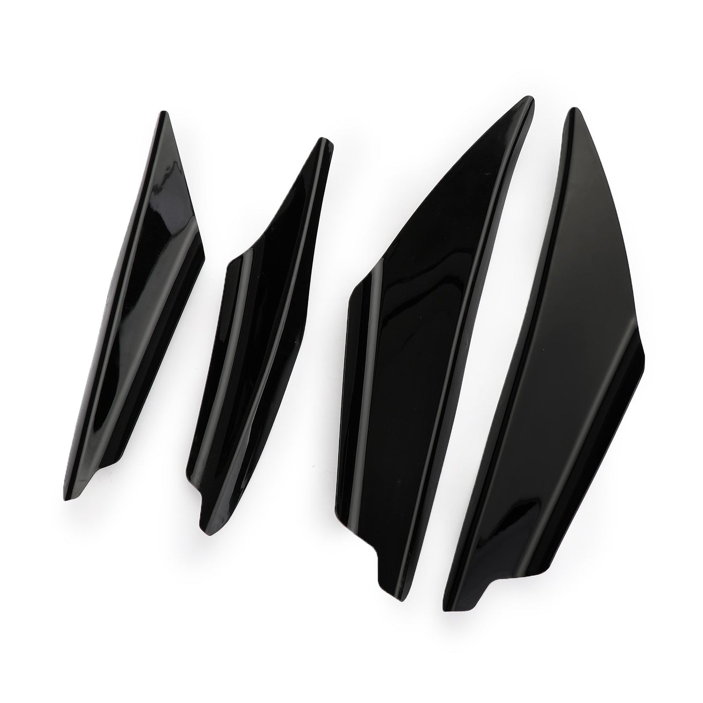 4pcs Universal Gloss Bk Car Paraurti Anteriore Pinne Body Splitter Spoiler Canards Generico