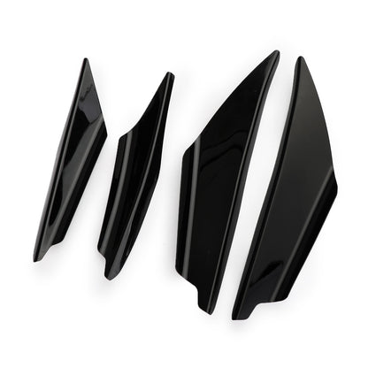 4pcs Universal Gloss Bk Car Paraurti Anteriore Pinne Body Splitter Spoiler Canards Generico
