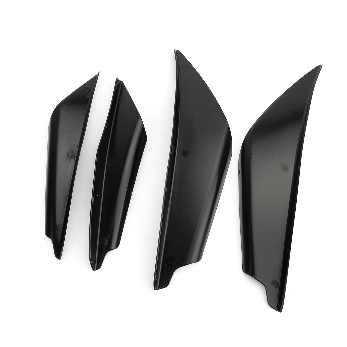 4pcs Universal Gloss Bk Car Paraurti Anteriore Pinne Body Splitter Spoiler Canards Generico