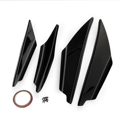 4pcs Universal Gloss Bk Car Paraurti Anteriore Pinne Body Splitter Spoiler Canards Generico