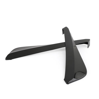19" Car Rear Bumper Fin Canard Splitter Diffusore Valence Spoiler Lip Gloss Nero Generico