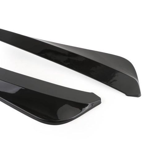19" Car Rear Bumper Fin Canard Splitter Diffusore Valence Spoiler Lip Gloss Nero Generico