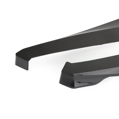 19" Car Rear Bumper Fin Canard Splitter Diffusore Valence Spoiler Lip Gloss Nero Generico