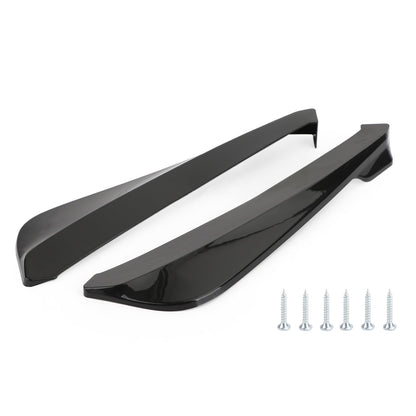 19" Car Rear Bumper Fin Canard Splitter Diffusore Valence Spoiler Lip Gloss Nero Generico