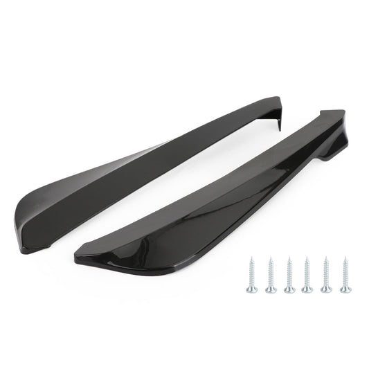 19" Car Rear Bumper Fin Canard Splitter Diffusore Valence Spoiler Lip Gloss Nero Generico