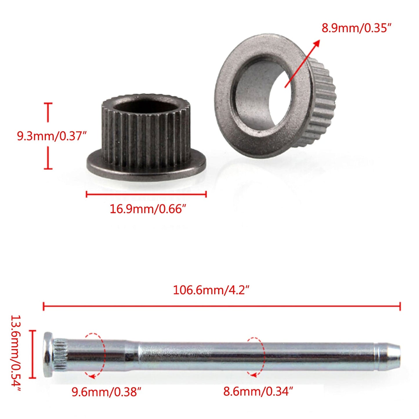 Nuovo kit boccola perno cerniera porta per Chevy S10 GMC S15 2 porte 1994 - 2004 generico