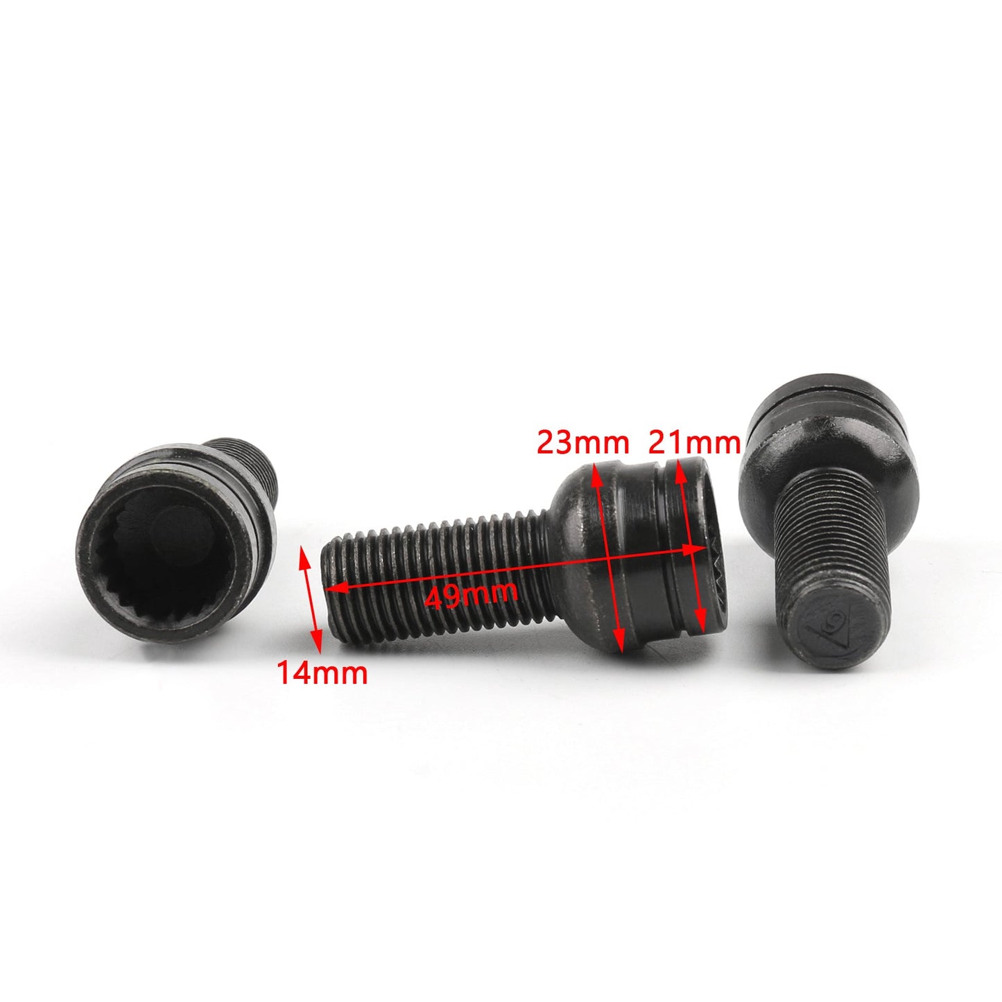 4 + 1 set 17 mm bullone ruota nero e dado di bloccaggio per VW Golf Beetle Passat Audi generico