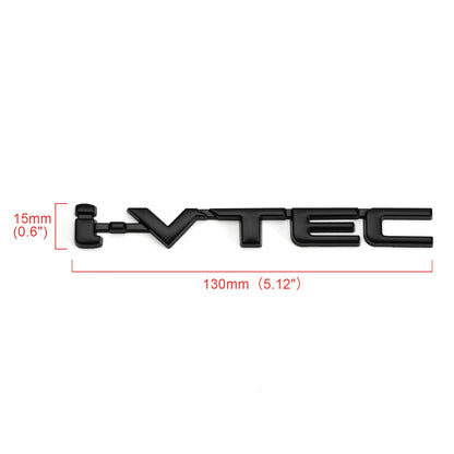 3D Metal i-VTEC Car Trunk Rear Turbo Fender Distintivo dell'emblema Decalcomanie Adesivi Argento Generico