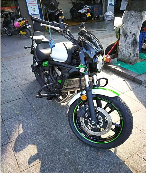 Paramotore nero per protezione motore per Kawasaki VN650 (Vulcan S) 2015-2022 generico