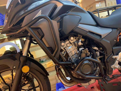 Superiore Paramotore Paracolpi Tubolare Nero Per Honda Cb500X 2019-2023