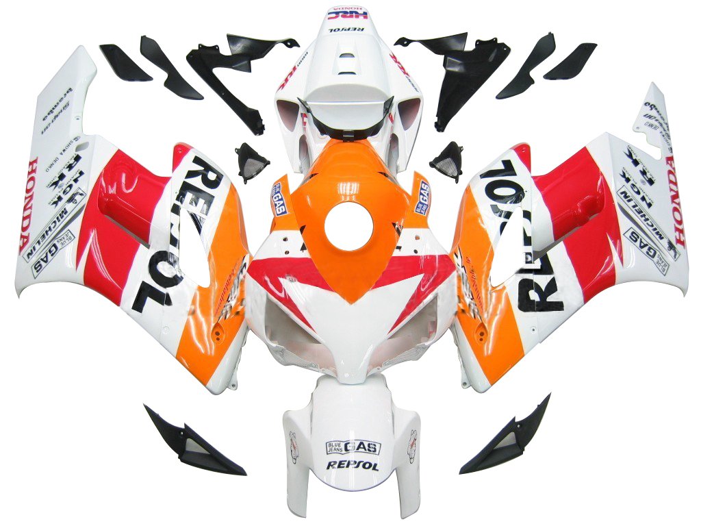 Amotopart Cladding Honda CBR1000RR 2004-2005 Cladding White Orange Repsol Racing Kit