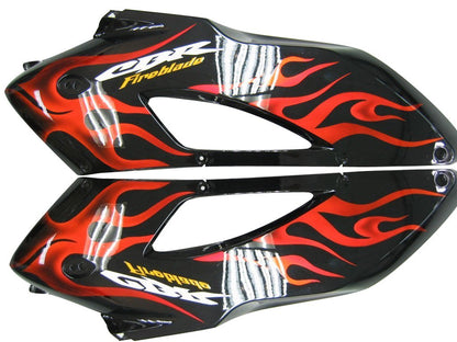 Amotopart rivestimento Honda CBR1000RR 2004-2005 Trigger Flamehai Races Kit di faitura nera e rossa