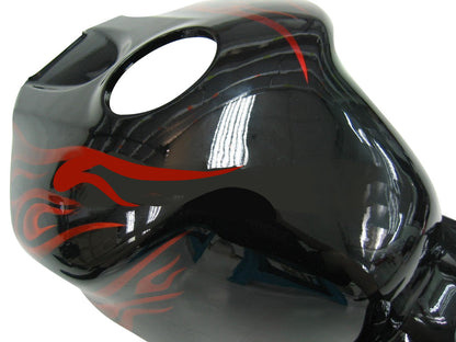 Carene 2004-2005 Honda CBR 1000 RR Black &amp; Red Flame Shark Racing Generico