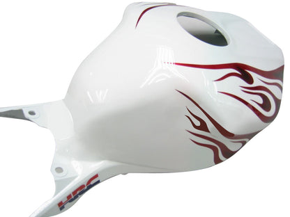 Carene 2004-2005 Honda CBR 1000 RR White &amp; Red Flame Shark Racing Generico