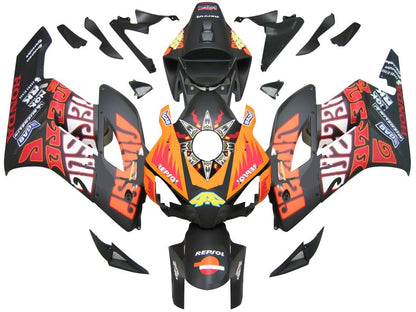 Amotopart rivestimento Honda CBR1000RR 2004-2005 Valentino Rossi Racing Black Orange Spostament Kit