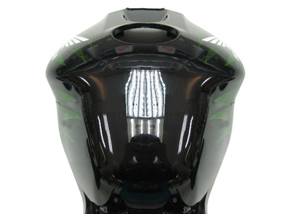 Carene 2004-2005 Honda CBR 1000 RR Black &amp; Green Flame Racing Generico