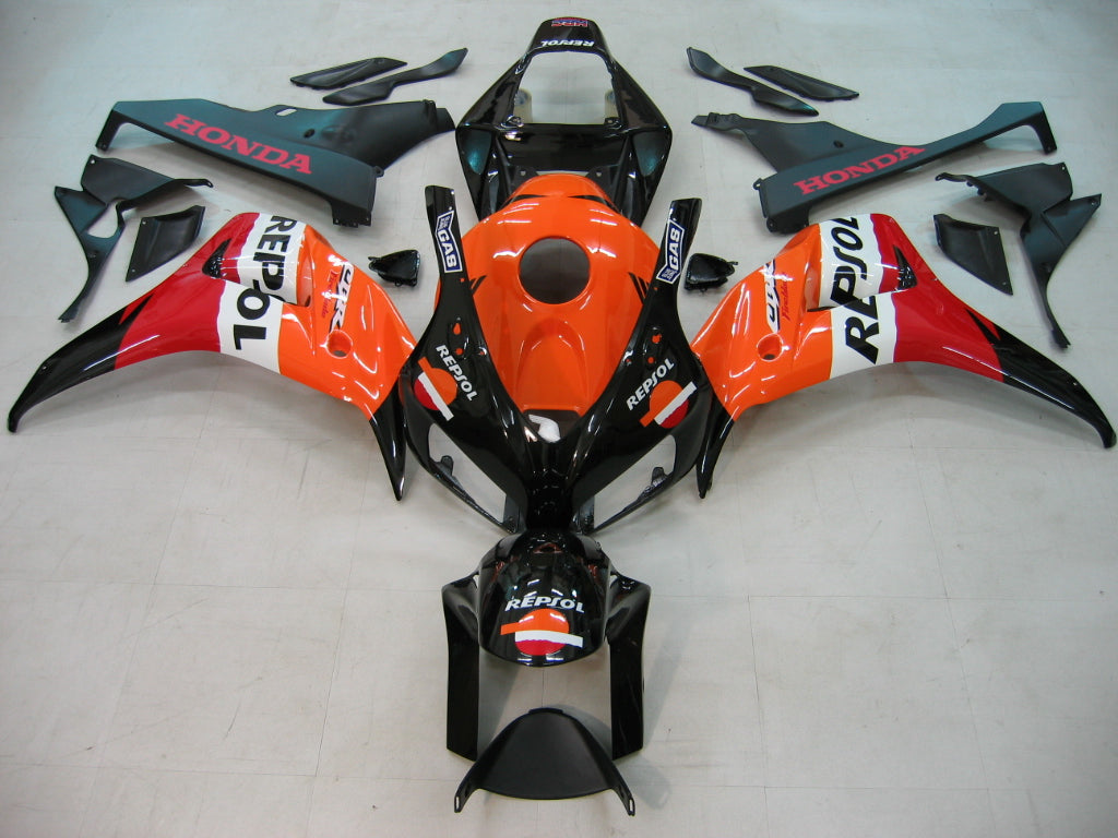 Amotopart rivestimento Honda CBR1000RR 2006-2007 Rappresentazione Repsol Racing Black Orange Moxhingment Kit