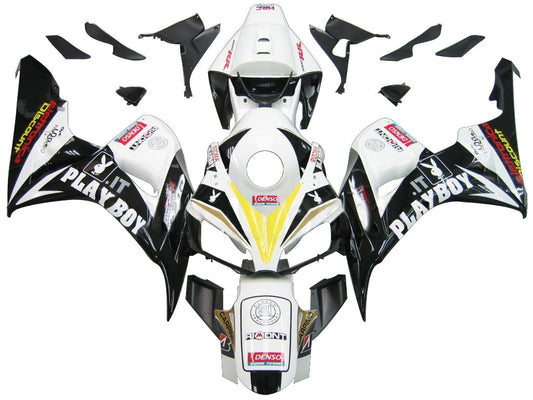 Carene 2006-2007 Honda CBR 1000 RR Bianco &amp; Nero Playboy Racing Generico