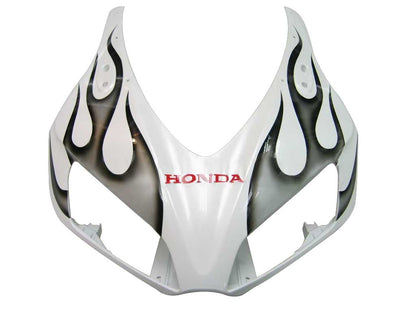 Amotopart Cladding Honda CBR1000RR 2006-2007 Cladding White? e kit di memoria di gare di fiamma in argento nero