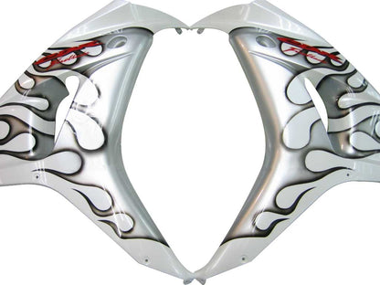 Carene 2006-2007 Honda CBR 1000 RR Bianco e Nero Silver Flame Racing Generico