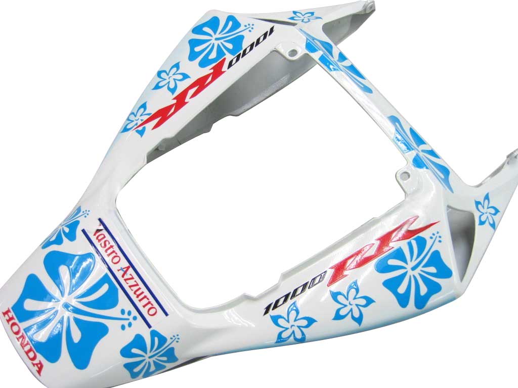 Carene 2006-2007 Honda CBR 1000 RR White &amp; Blue Floral Racing Generico