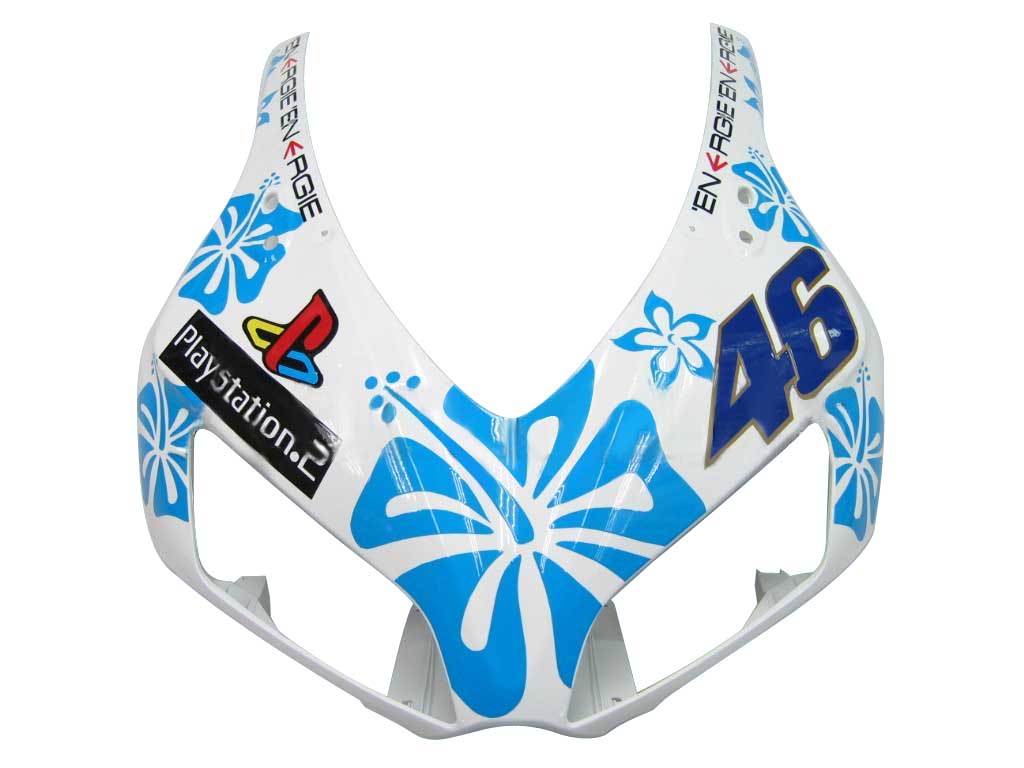 Amotopart Cladding Honda CBR1000RR 2006-2007 Cladding White? e kit di memoria di corse di fiori blu