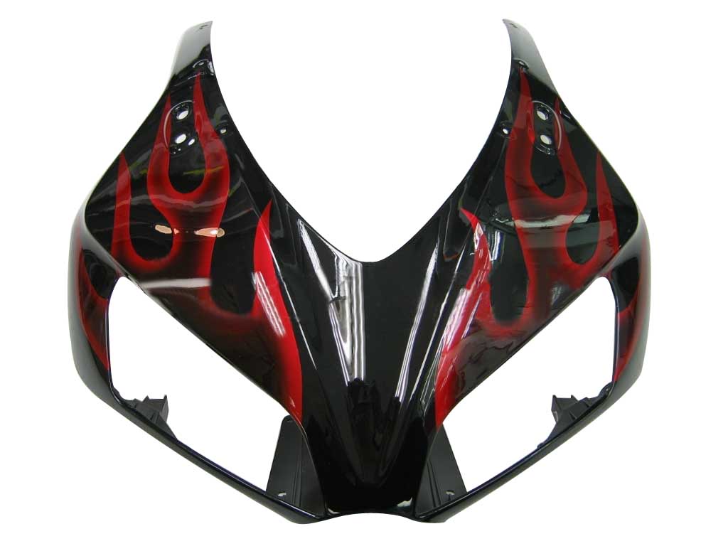 Carene 2006-2007 Honda CBR 1000 RR Black &amp; Red Flame Generico