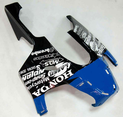 Carene 2008-2011 Honda CBR 1000 RR White &amp; Blue Black Flame Racing Generico