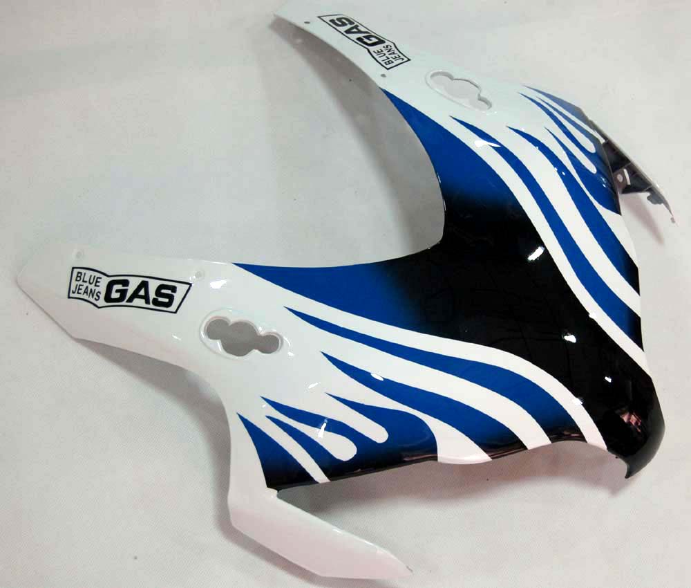 Carene 2008-2011 Honda CBR 1000 RR White &amp; Blue Black Flame Racing Generico