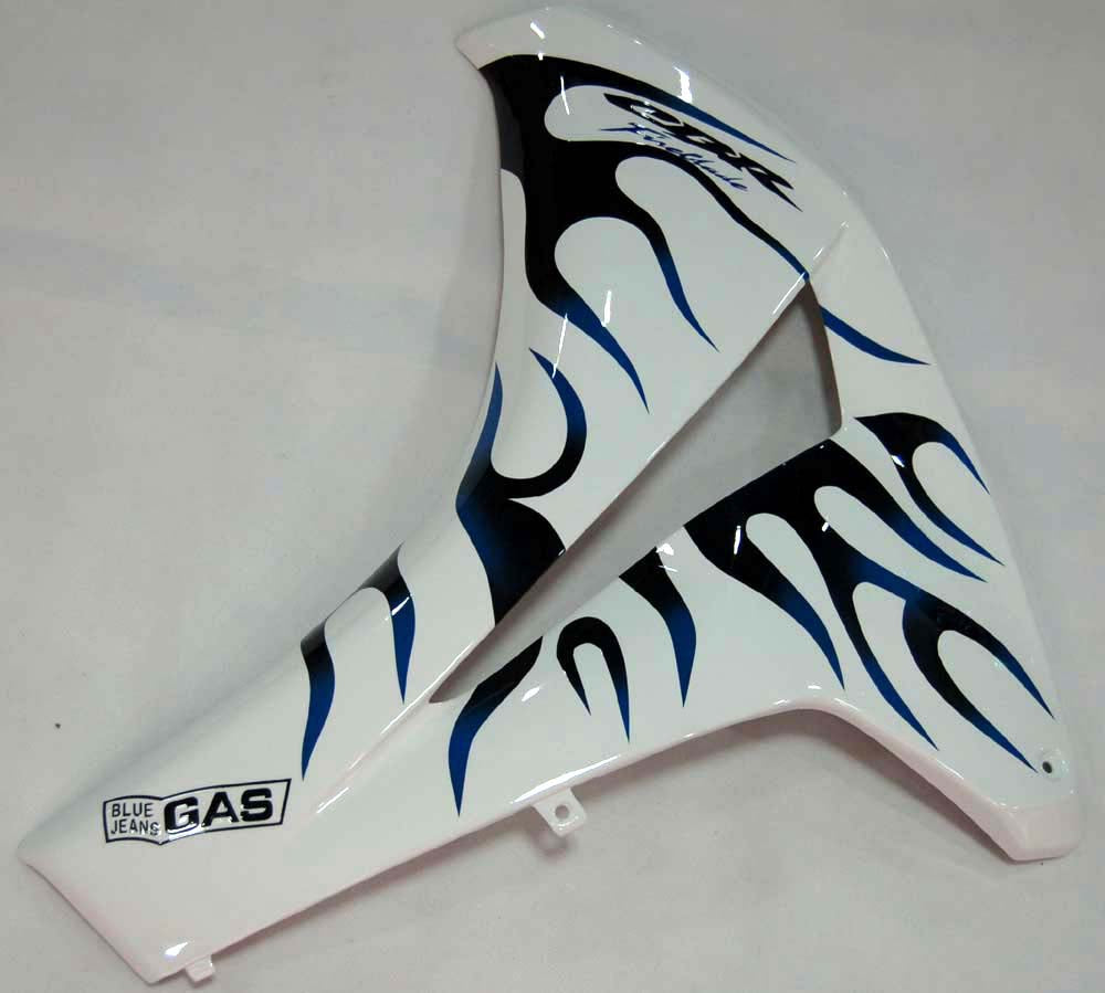 Carene 2008-2011 Honda CBR 1000 RR White &amp; Blue Black Flame Racing Generico