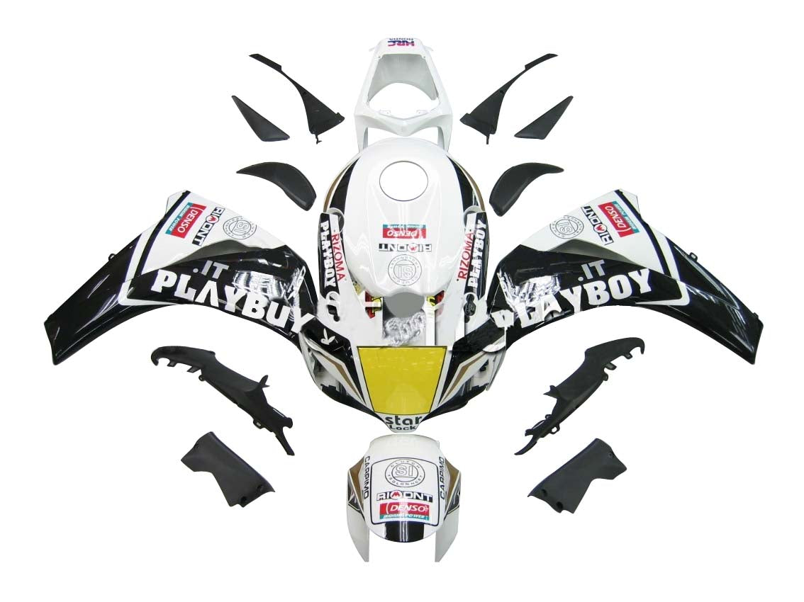 Carene 2008-2011 Honda CBR 1000 RR Nero Bianco Playboy Racing Generico