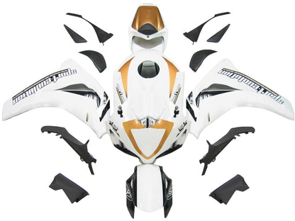 Carene 2008-2011 Honda CBR 1000 RR White &amp; Gold Sport-Evo Racing Generic