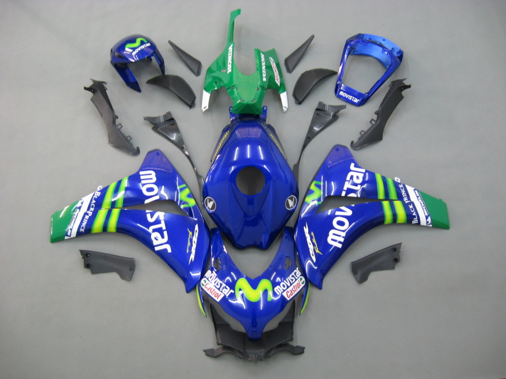 Carene 2008-2011 Honda CBR1000 RR Blu Verde Movistar Generico