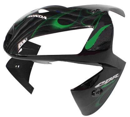 Carene 2003-2004 Honda CBR 600 RR Black &amp; Green Flame Generico