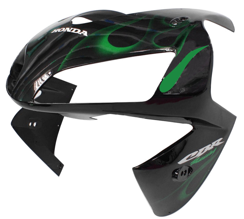 Carene 2003-2004 Honda CBR 600 RR Black &amp; Green Flame Racing Generico