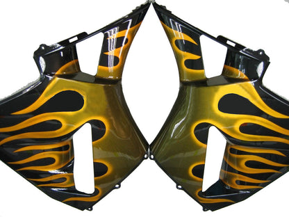 Carene 2003-2004 Honda CBR 600 RR Black &amp; Gold Flame Generico