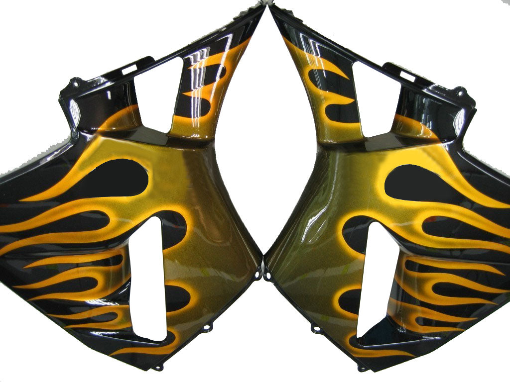 Carene 2003-2004 Honda CBR 600 RR Black &amp; Gold Flame Racing Generico